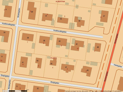 Fastighetskarta Hudiksvallsgatan 40
