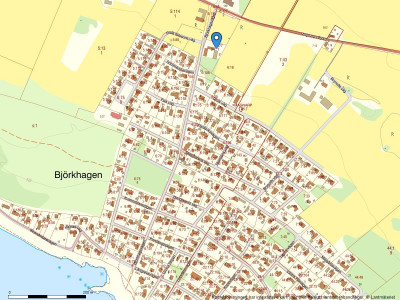 Fastighetskarta Björkhagsvägen 36