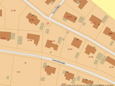 Fastighetskarta Kustroddarevägen 47